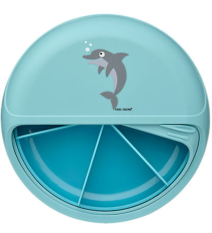 Carl Oscar Snackbox - MiniDisc - 12 cm - Blau m. Delphin