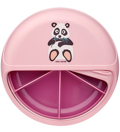 Carl Oscar Nestisbox - Snarldiskur - 15 cm - Bleikt M. Panda