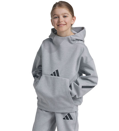 adidas Performance Hettupeysa - J Z.N.E HD - Mgrey/Black