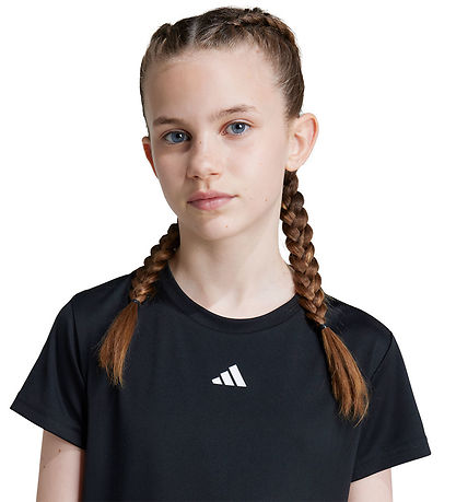 adidas Performance Stuttermabolur - JG TR-ES T - Black/White