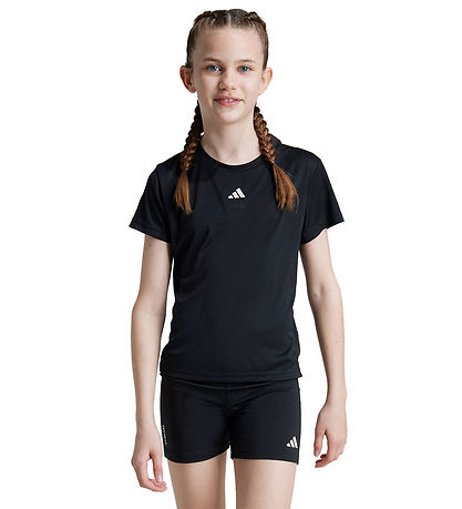 adidas Performance Stuttermabolur - JG TR-ES T - Black/White