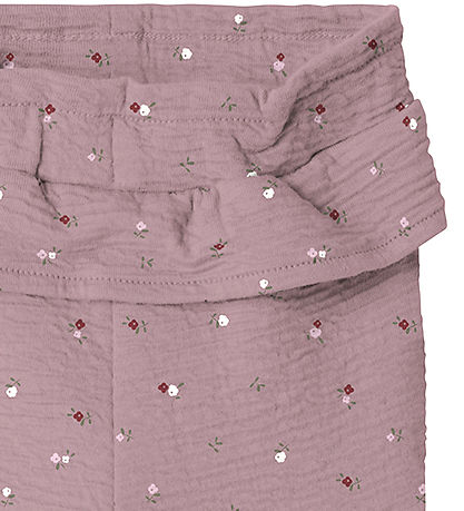 Name It Trousers - NbfTusia - Elderberry w. Flowers