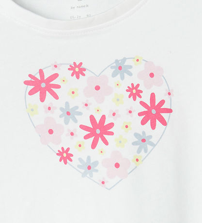 Name It Blouse - NmfViolet - Bright White/Flowers