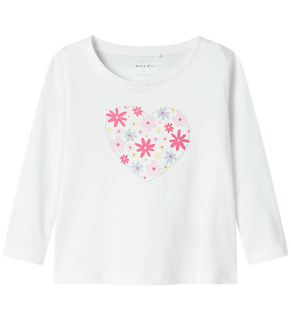 Name It Blouse - NmfViolet - Bright White/Flowers