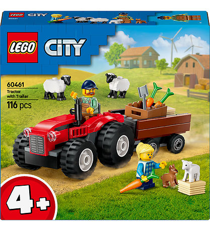 LEGO® City - Red Farm Tractor with Trailer & Sheep 60461 - 116 P