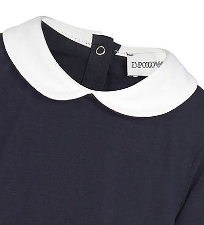 Emporio Armani Kjóll - Dökkblátt M. Hvítur