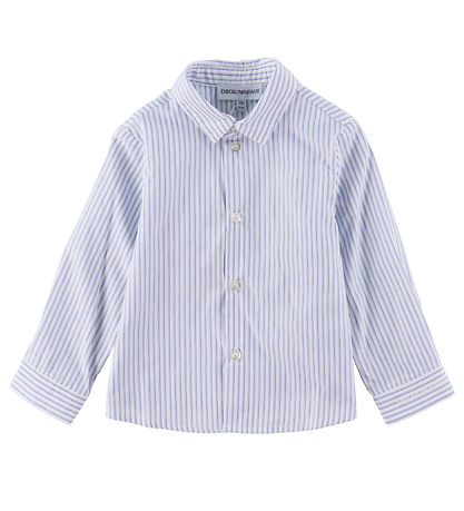 Emporio Armani Overhemd - Wit/Blauw Gestreept