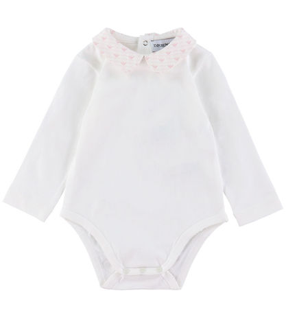 Emporio Armani Strampler/Body L/æ - Weiß/Rosa m. Log
