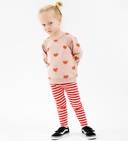 The New Siblings Leggings - Rib - TnstFro - Poppy Red Striped