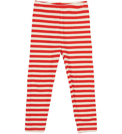 The New Siblings Leggings - Rib - TnstFro - Poppy Red Striped