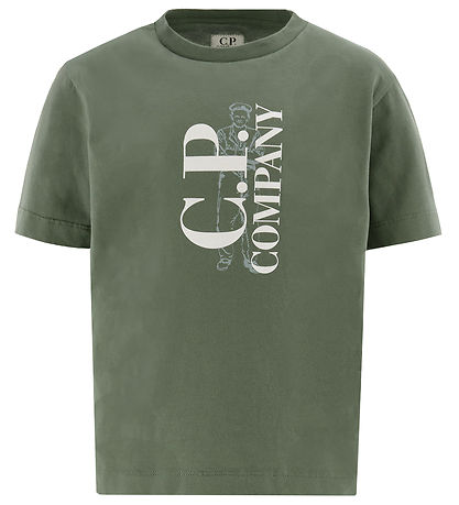 C.P. Company T-Shirt - Armygrün m. Weiß/Mattgrün