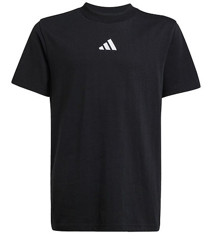 adidas Performance Stuttermabolur - J SL - Svart/Hvítur