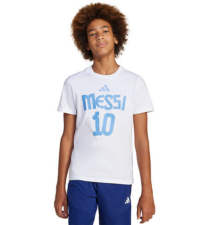 adidas Performance Stuttermabolur - Y Messi N&N G T - Hvítt M. P