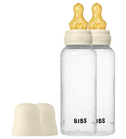 BIBS Feeding Bottle - 2-Pack - 270 mL - PP/Natural Rubber - Ivor