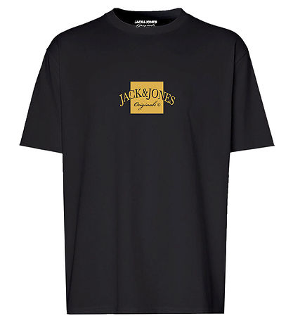 Jack & Jones Stuttermabolur - JorBoston - Svart M. Prentað