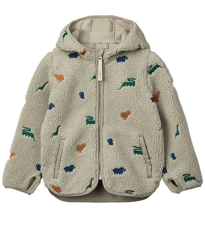 Liewood Fleece Jacket - Mara - Dinosaur/Mist Embroidery