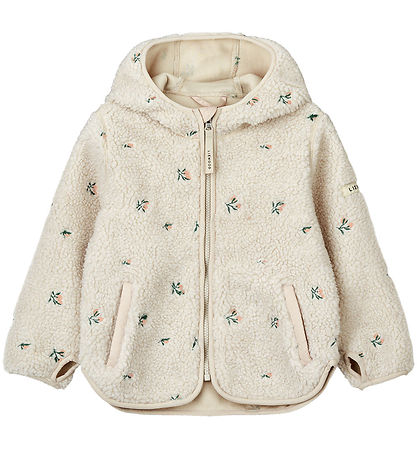 Liewood Fleecejacke - Mara - Peach/Sandy Stickerei