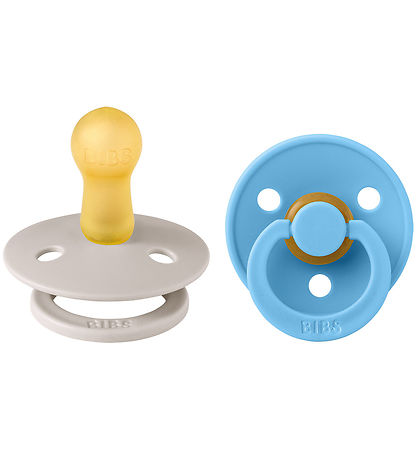 BIBS Colour Pacifiers - Size 2 - 2-Pack - Round - Mushroom/Breez