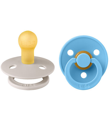 BIBS Colour Pacifiers - Size 1 - 2-Pack - Round - Mushroom/Breez