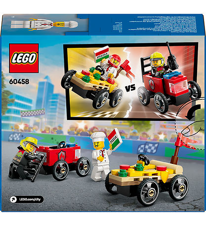 LEGO® City - Pizza vs. Fire Truck Race Car Pack 60458 - 70 Set