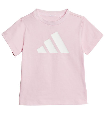 adidas Performance Stuttermabolur/Stuttbuxur - 160 - Bleikt/Hvít