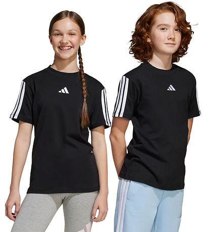 adidas Performance Stuttermabolur - 160 - Svart/Hvítur