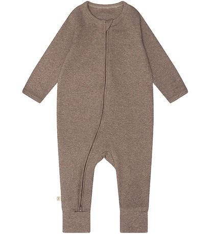 That's Mine Jumpsuit - Rib - Cathie - Brown Melange