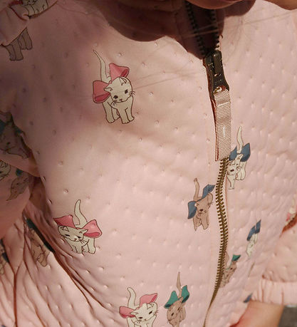 Konges Sløjd Thermo Jacket - Bow Kitty Pink w. Ruffles