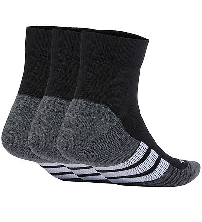 adidas Performance Enkelsokken - 3-pack - Zwart/grijs
