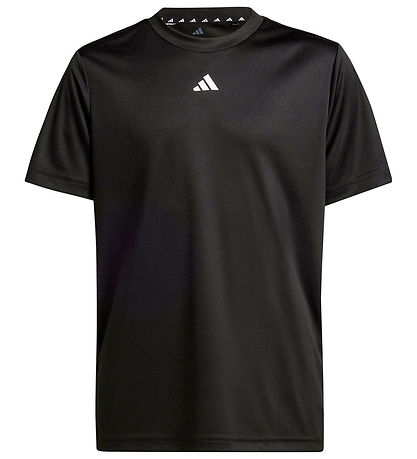 adidas Performance Stuttermabolur - Svart/Hvítur