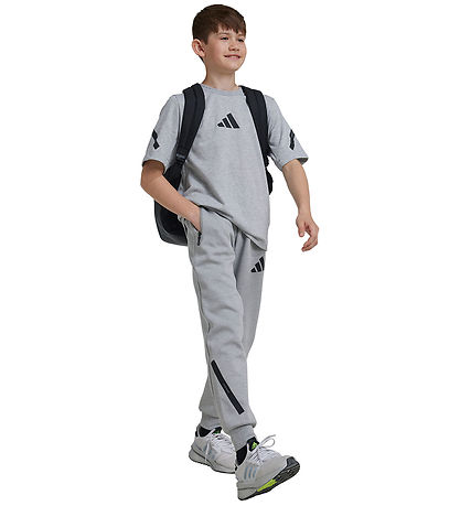 adidas Performance Byxor - Z.N.E. - Gråmelerad m. Svart
