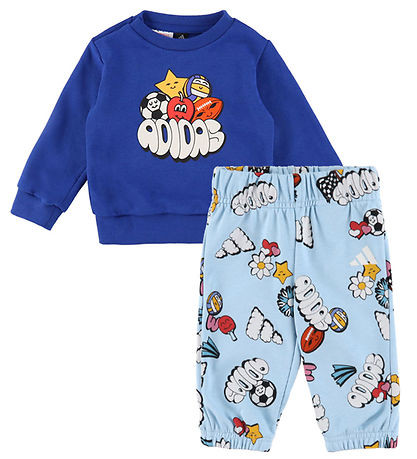 adidas Performance Sweat Set - I Fun AOP JOG - ROYBLU/White