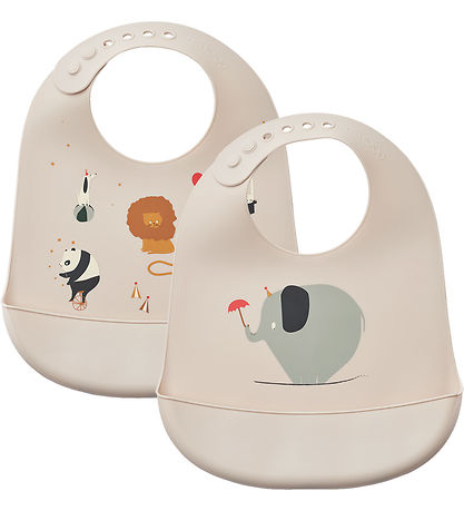 Liewood Lätzchen - Silikon - 2er-Pack - Tilda - Zirkus/Sandy