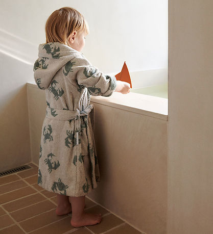 Liewood Bathrobe - Lilana Yarn Dyed - Crab/Sandy