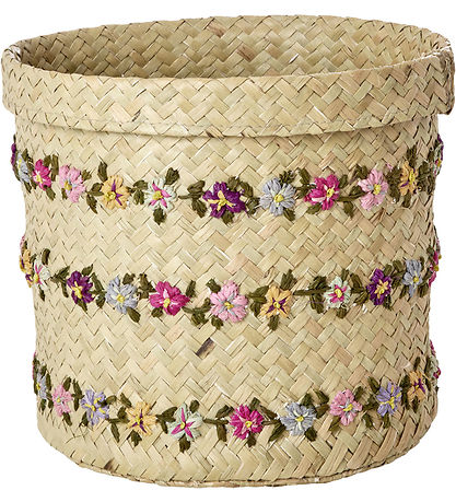 Rice Förvaringskorg - Raffia - Large - Flower Vinrankor - 20x20 