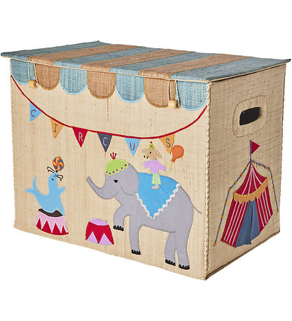 Rice Storage Basket - Raffia - Large - Circus Theme