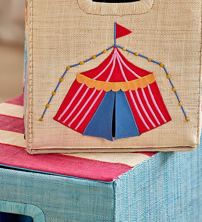 Rice Storage Basket - Raffia - Large - Circus Theme