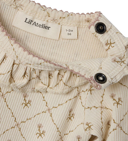 Lil' Atelier Bodysuit L/æ - Rib - NbfGago - Turtledove