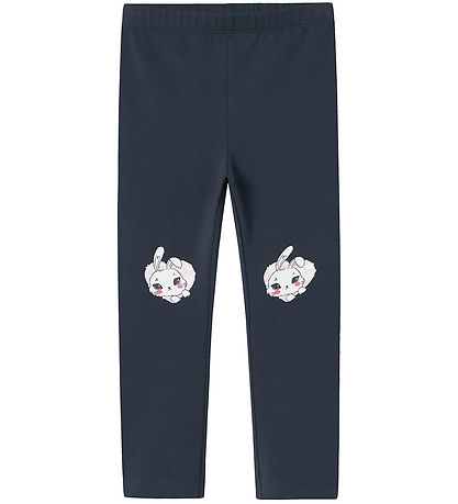 Name It Leggings - NmfVivian - Dark Sapphire/Bunny Head