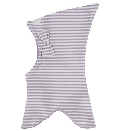 Racing Kids Balaclava - 2-layer - Elderberry/Ivory w. Bow