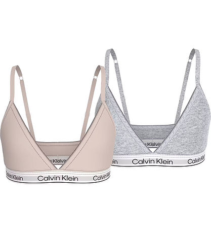 Calvin Klein BH u. Bügel - 2er-Pack - Silberpfingstrose/Grau Mel