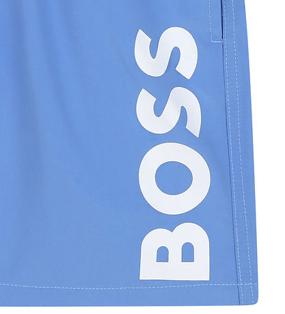 BOSS Sund stuttbuxur - Blár M. Hvítur