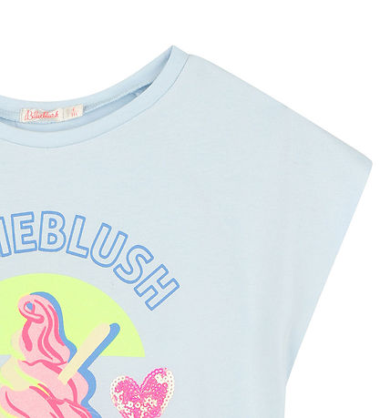 Billieblush T-Shirt - Ice Wasser m. Print/Glitzer