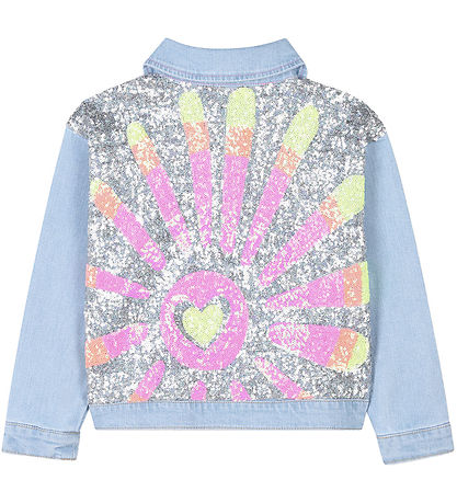 Billieblush Denim Jacket - Double Stone/Bleach w. Sequins