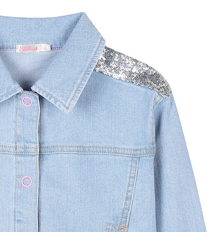 Billieblush Denim Jacket - Double Stone/Bleach w. Sequins