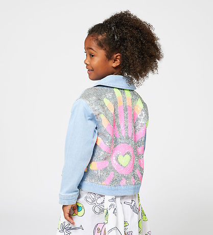 Billieblush Denim Jacket - Double Stone/Bleach w. Sequins
