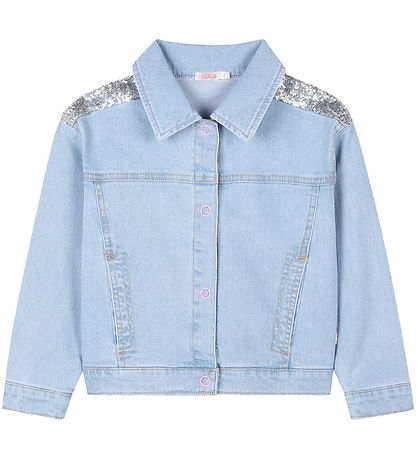 Billieblush Denim Jacket - Double Stone/Bleach w. Sequins