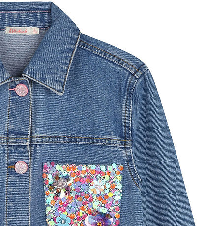 Billieblush Denim Jacket - Double Stone/Brush w. Sequins