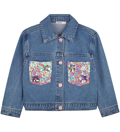Billieblush Denim Jacket - Double Stone/Brush w. Sequins