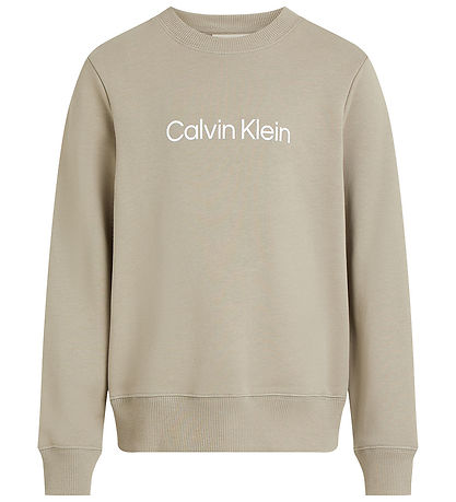 Calvin Klein Peysa - Inst. Lógó - Laurel Oak Grey